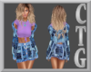 3 PCE  DENIM PATCHWORK