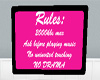 Pink Neon Rules sign