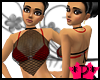 *P* Red Fishnet Top