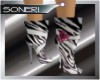 Zoe sexy zebra heels