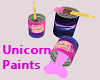 Paint cans and brushes