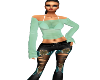 sheer green top
