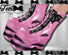 Pink Black Witch Boots