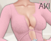 Aki Plush Deep V Pink