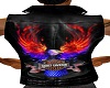 Blk Leather Harley Vest