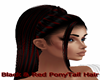 Black&Red PonyTail Hair