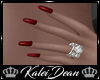 ~K Slender Nails Red