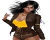 Brown leather jacket UA