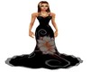 Black floral Gown
