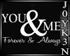 J* You & Me Wall Quote