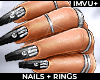 ! NYE 2022 nails + rings
