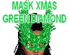 MASK XMAS GREEN DIAMOND