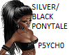 Silver black ponytale