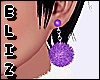 -E- Pom Earrings - Lila