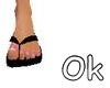[ok] Black flip flops