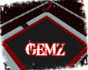 GEMZ!! RED & BLK PVC 