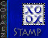 Blue X & O Stamp