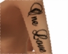 One Love left arm tattoo