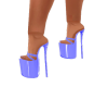 Blue Latex Heels