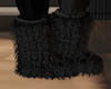 black fur boots