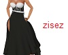 !nye b/w corset dress zz