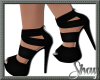 Saige Blck Leather Heels