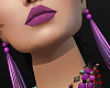 animated purple earrings