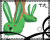 Evil Green Bunny Slipper