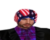 american flag hat hair