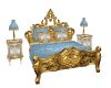 blue gold ivory bed np