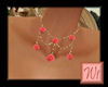 Vint Coral rose necklace