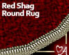 .a Red Shag Rug Round