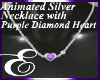 SILVER NECKLACE,PURP ℰ