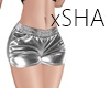 {s} disco shorts  silver