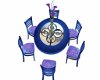 Blue Glass Dining Table