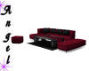 Red Velvet Sofa Set
