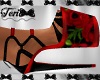 Red Black Roses Heels