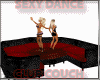 Red Leather Dance Couch