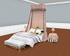 Elegant Canopy Bed-Pink