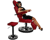 Red leather tattoo chair