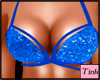 blue glitter bikini top