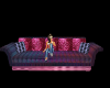 purple pink couch