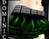 Green PVC Belted Skirt