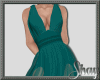 Flowing Emerald Gown
