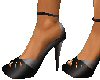 Black w/gray high heels