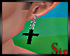 Black Cross Earrings