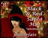 *jf* Blk & Red Santa Hat