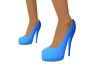 Blue High-Heeled Shoes