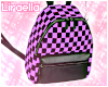 Purple Checker Backpack
