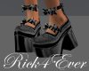 BLACK BOW HEELS